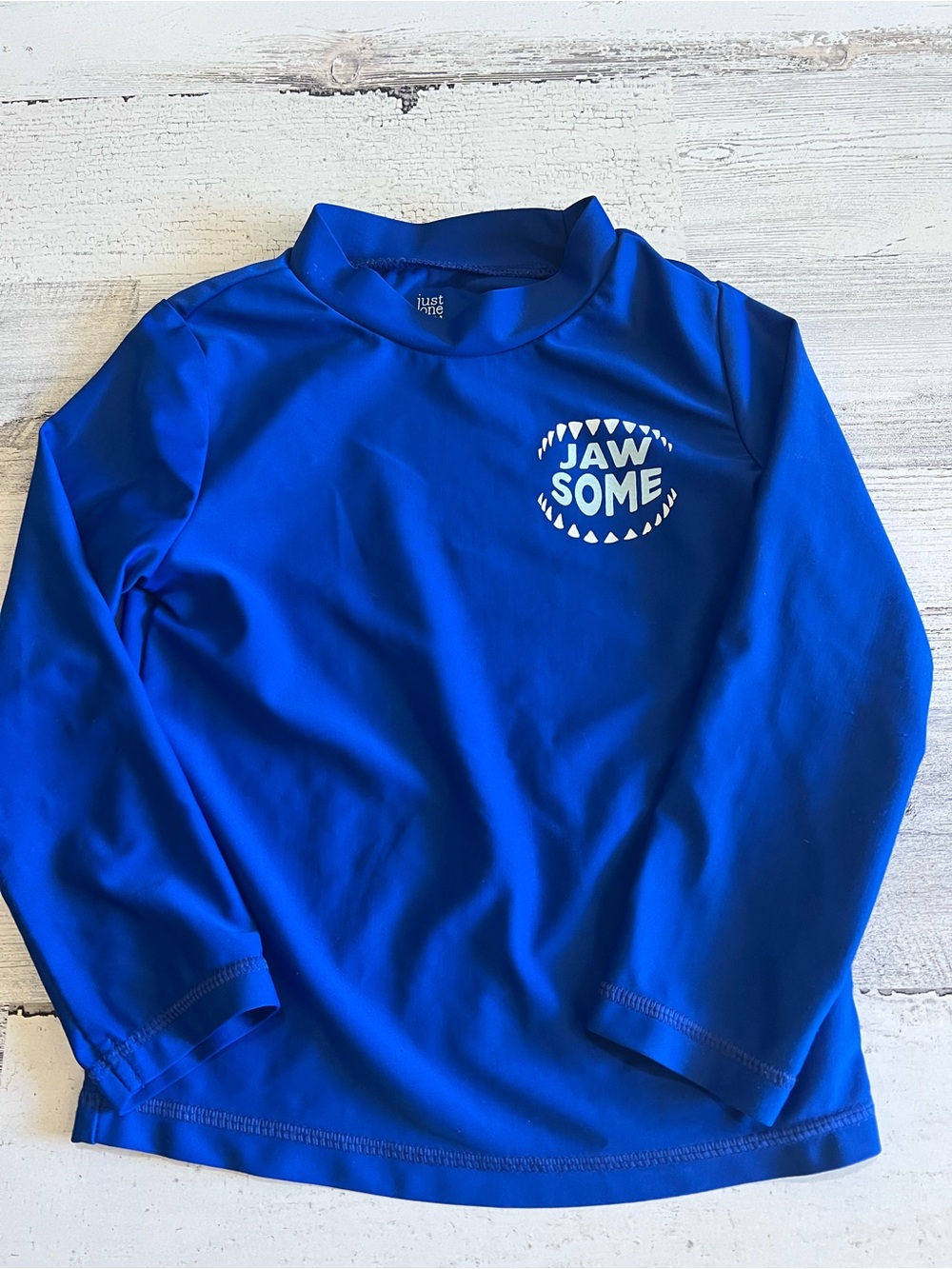 Boys Swim Shirt- Jaw Some- 2T